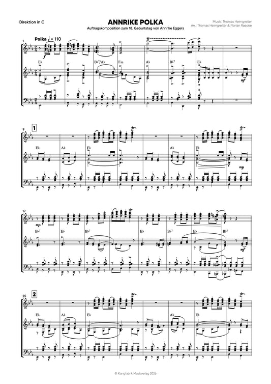 Annrike Polka | Polka für Blasorchester