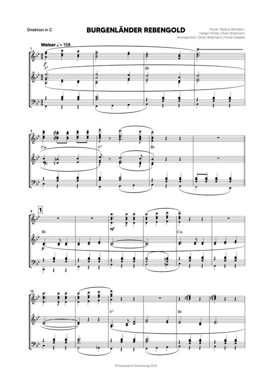 Burgenländer Rebengold | Walzer für Blasorchester