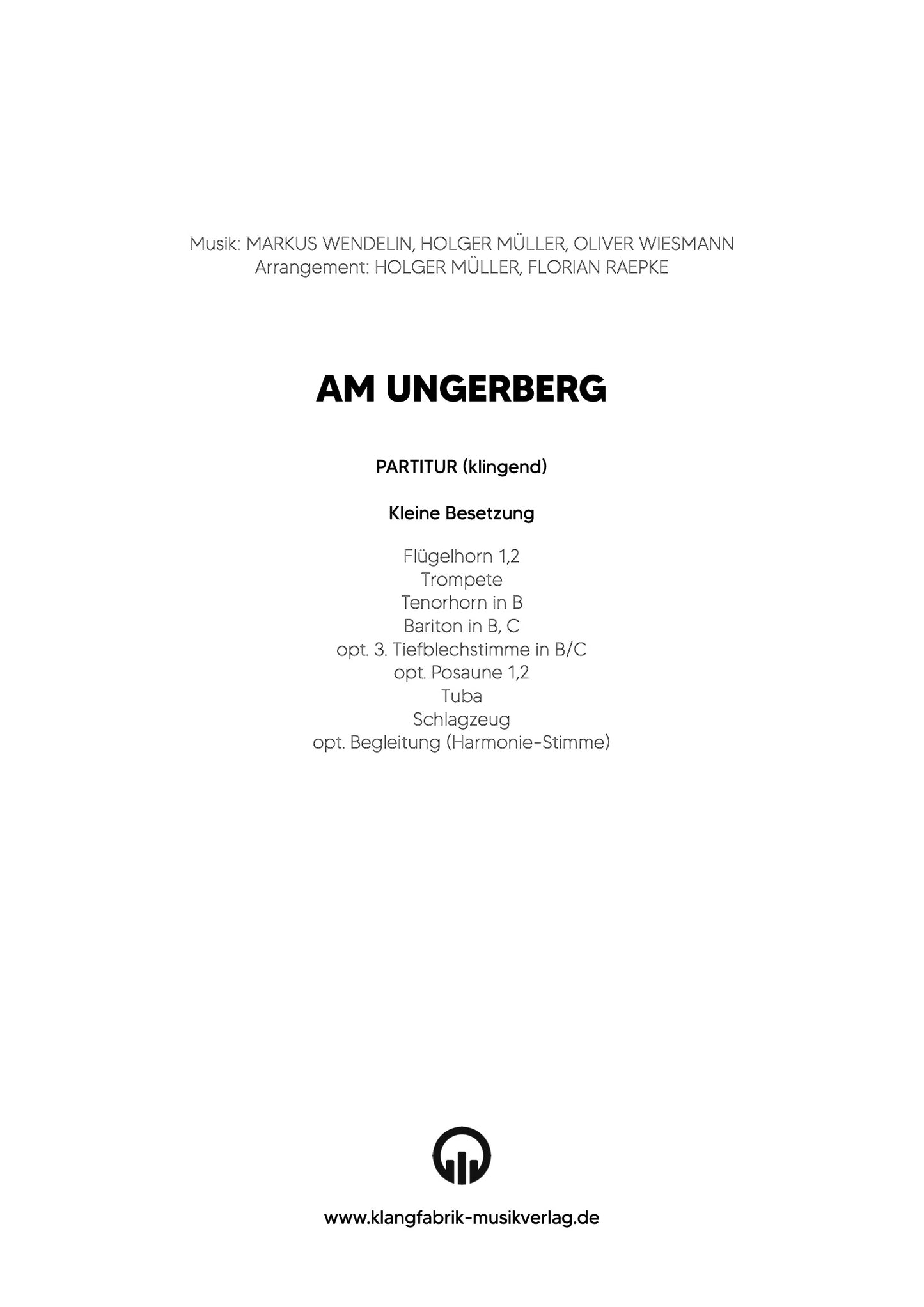 Am Ungerberg | Marsch für Blasorchester