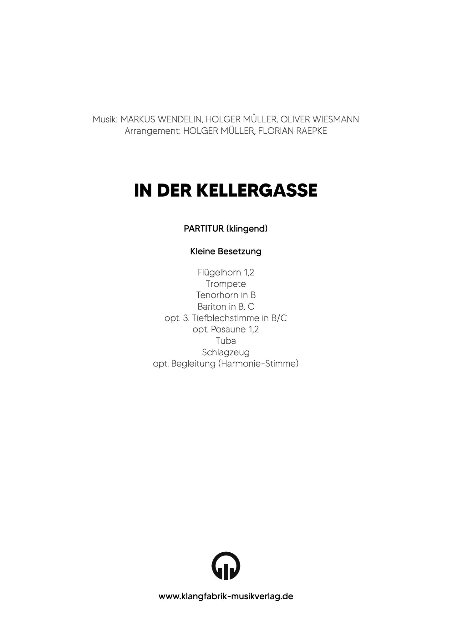 In der Kellergasse | Polka für Blasorchester